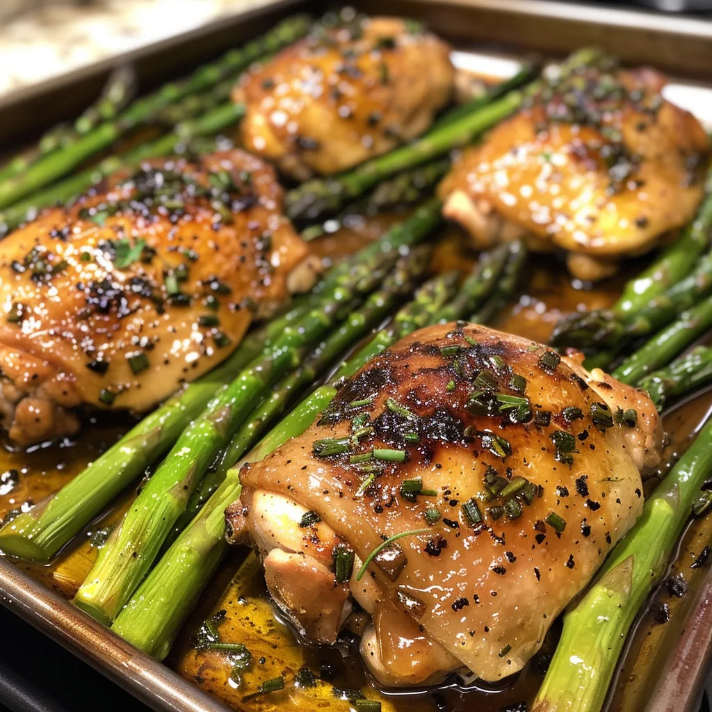 Juicy Honey Dijon Sheet-Pan Chicken & Asparagus – Family Favorite!