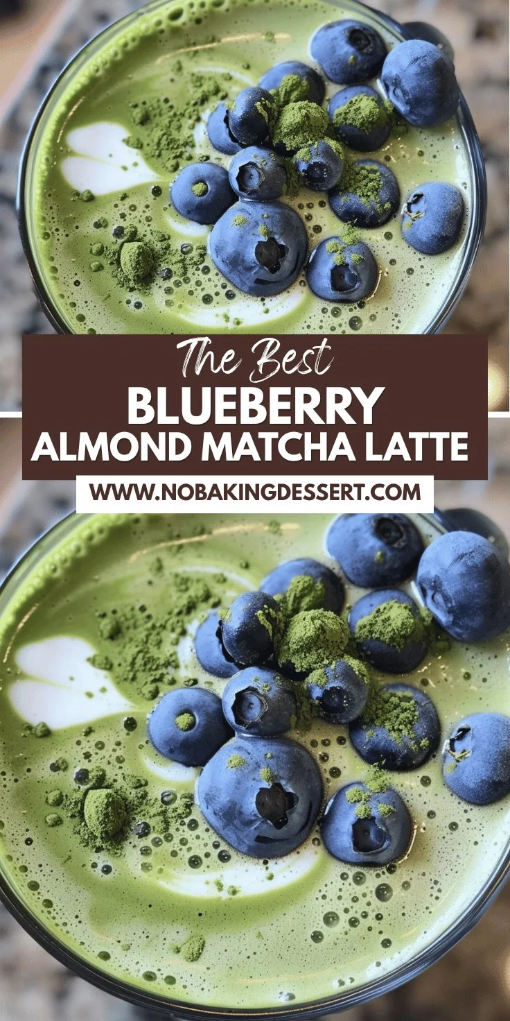 Blueberry Almond Matcha Latte Recipe