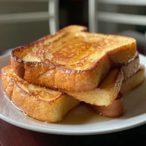 Delicious Brioche French Toast topped with fresh berries and syrup