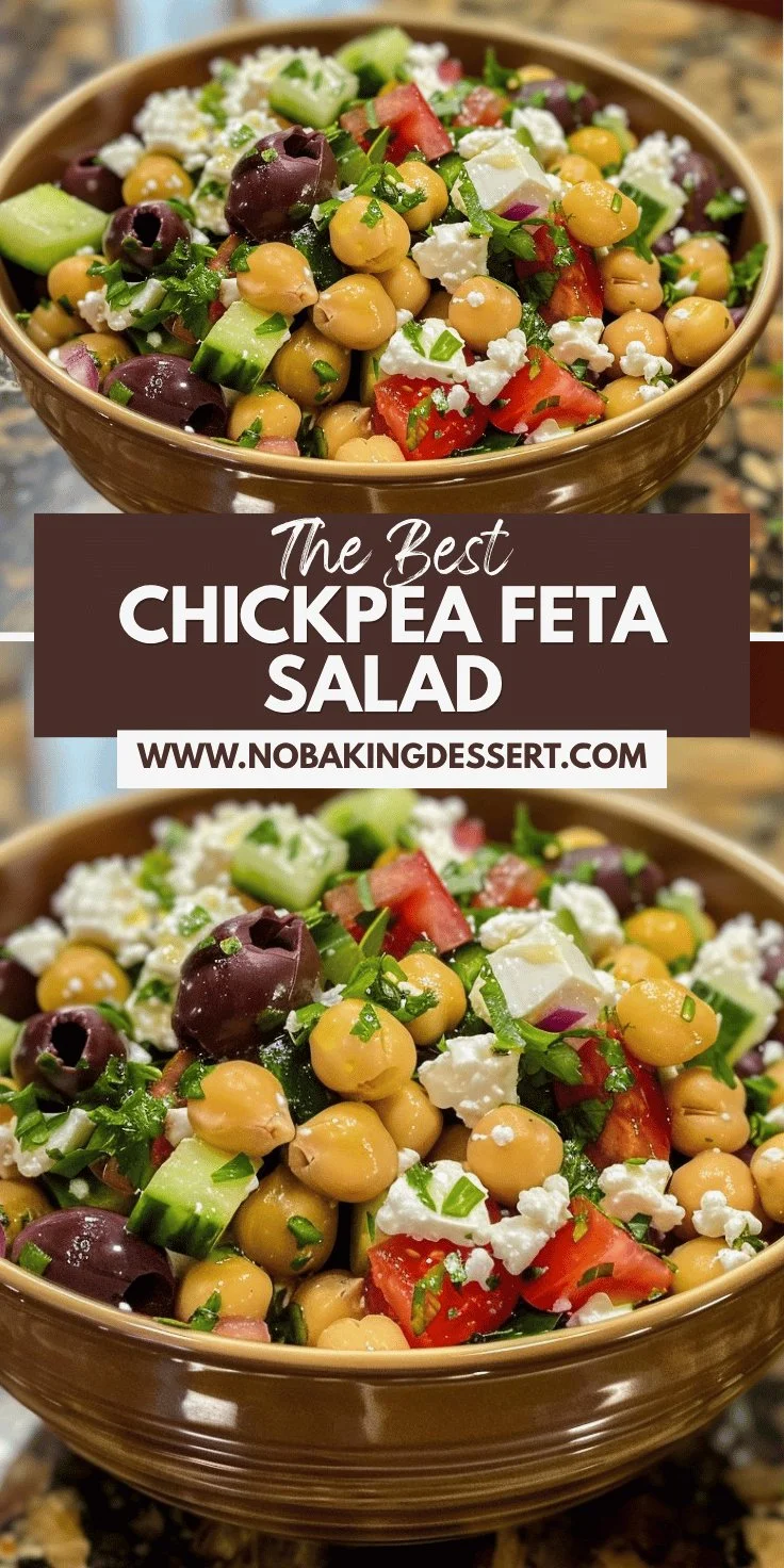 Chickpea Salad Featuring Feta and Olives
