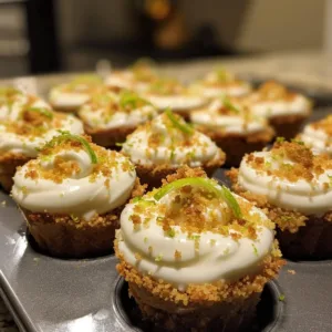 Delicious classic key lime bites on a white plate with a slice of lime