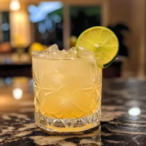 Classic Virgin Margarita served in a glass with lime garnish.