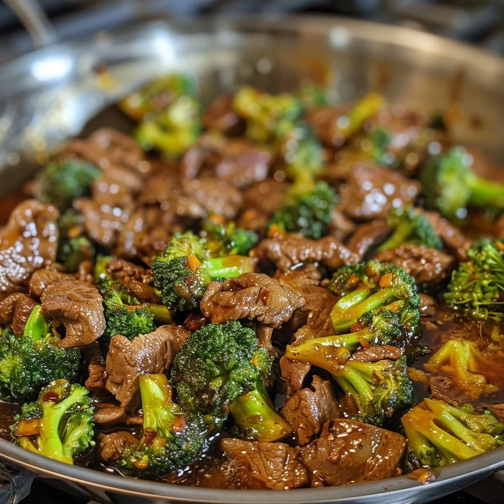 Delicious Garlic Beef and Broccoli stir-fry served on a plate