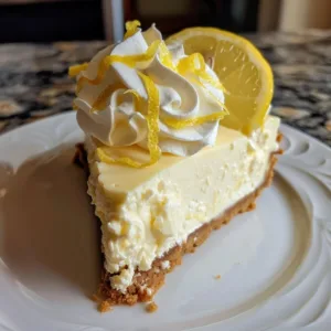 Delicious lemon no-bake cheesecake served with fresh lemon slices