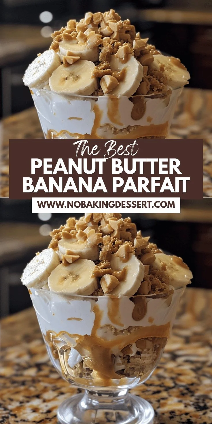 Peanut Butter Yogurt Parfait with Banana & Peanut Butter Swirl