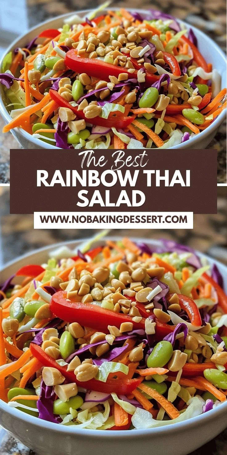 Rainbow Thai Salad with Peanut Dressing