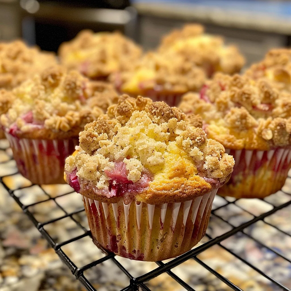 Rhubarb Crumble Muffins Recipe
