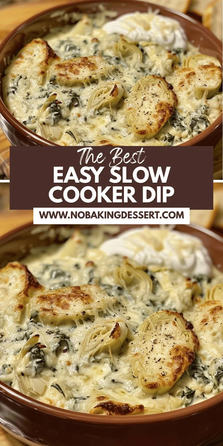 Slow Cooker Spinach Artichoke Dip